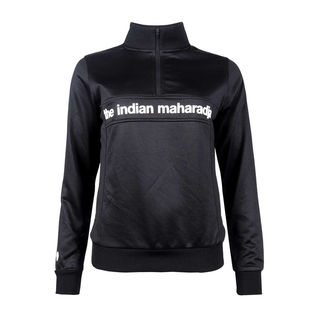 Women poly terry half zip