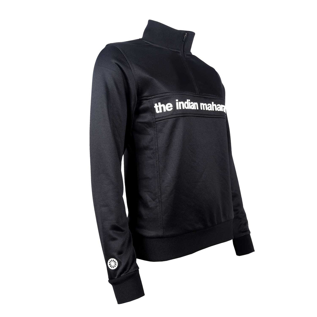 Women poly terry half zip