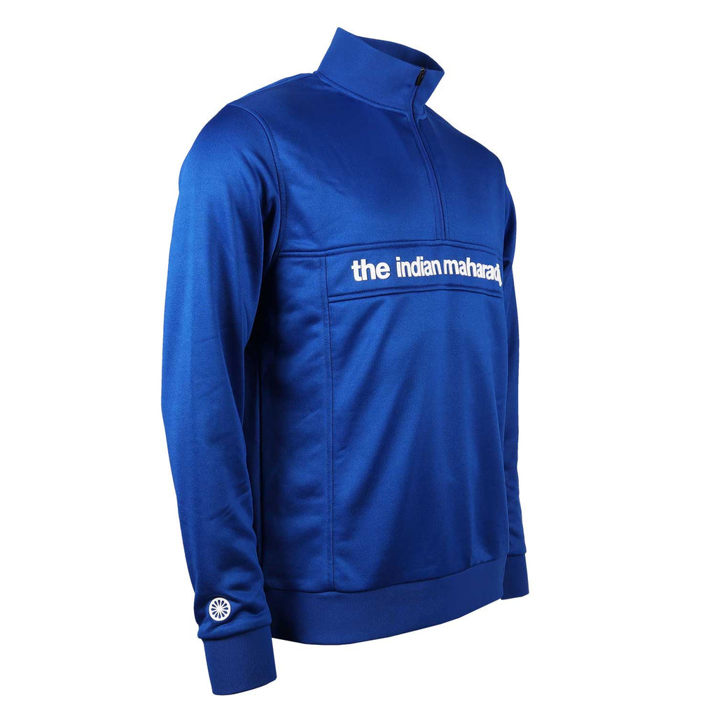 Men poly terry half zip