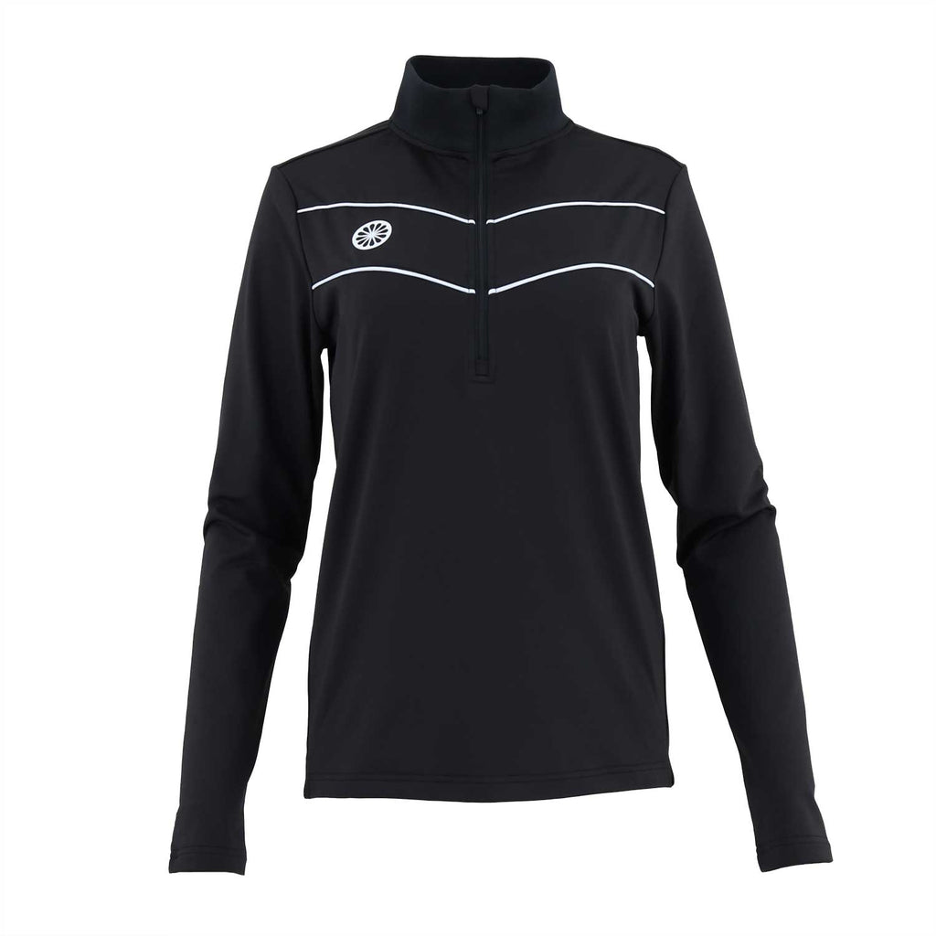 Baroda women chevron half zip sweater