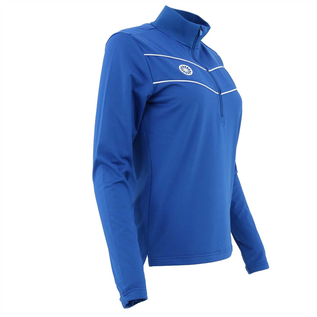 Baroda women chevron half zip sweater