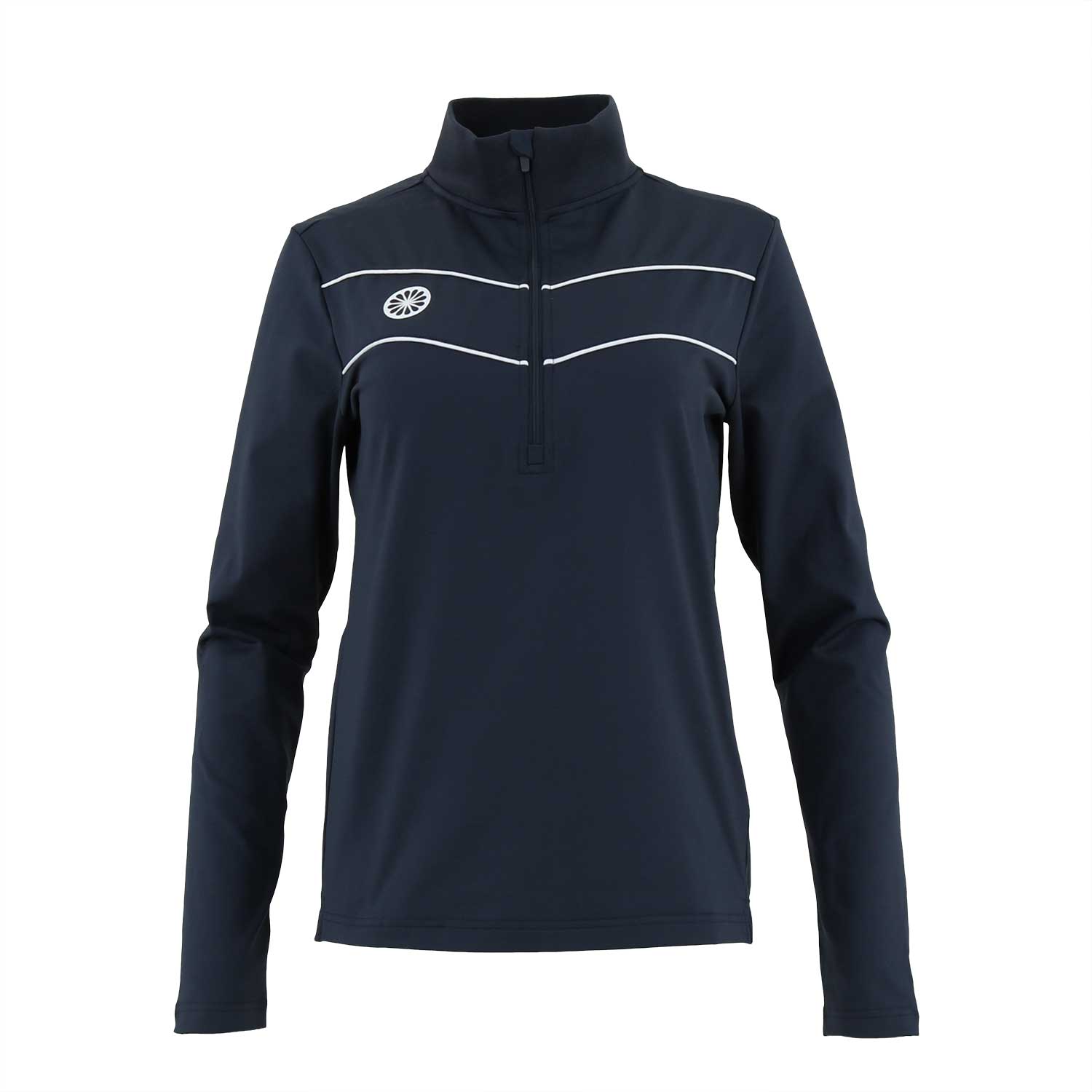 Baroda women chevron half zip sweater