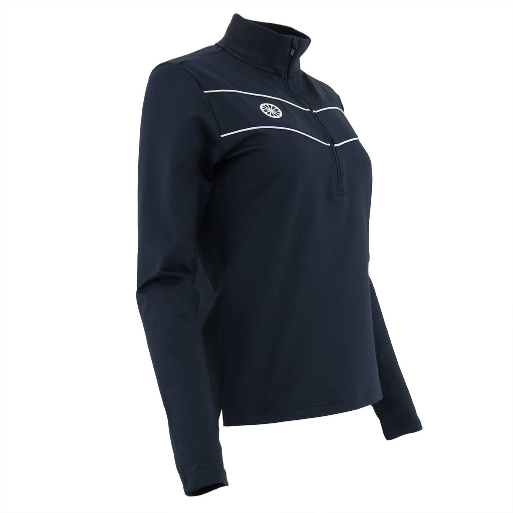Baroda women chevron half zip sweater