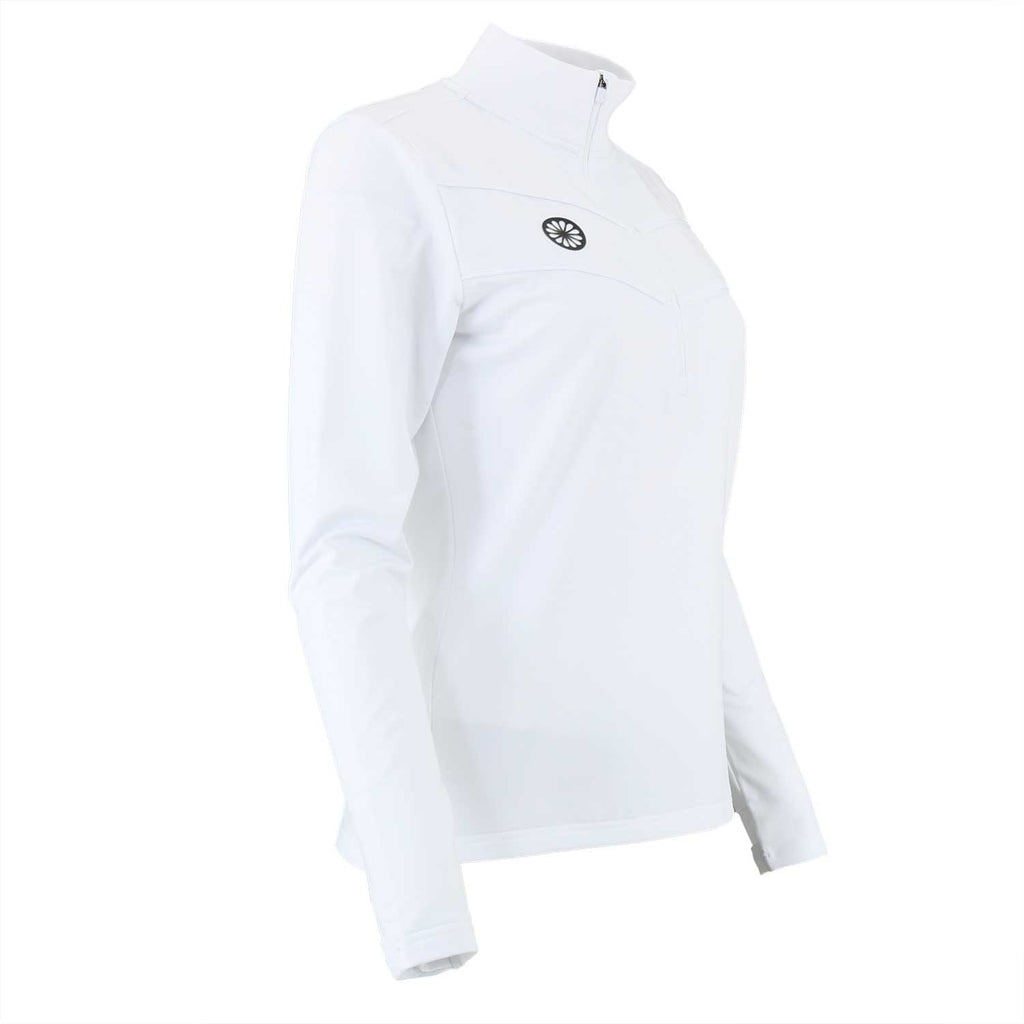 Baroda women chevron half zip sweater