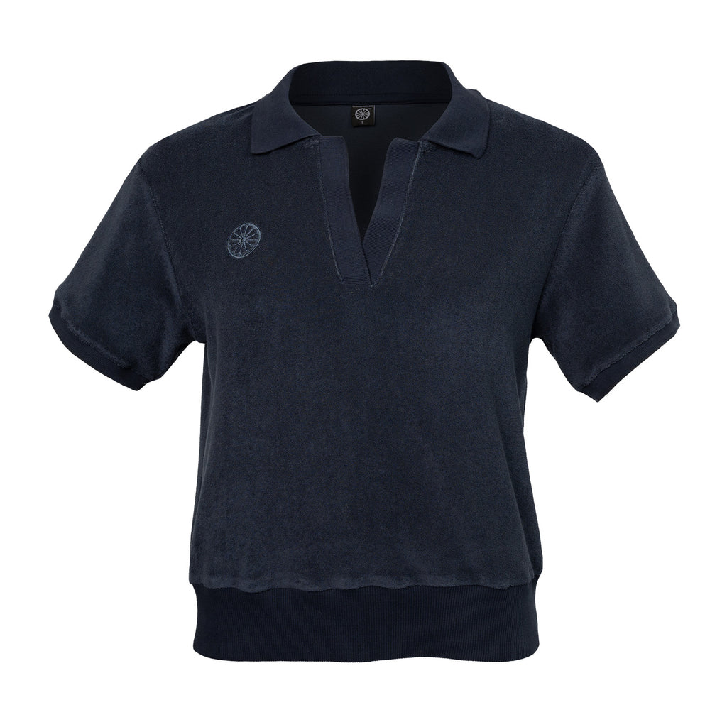 Women terry polo