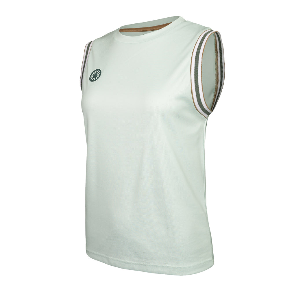 Women sleeveless pique top