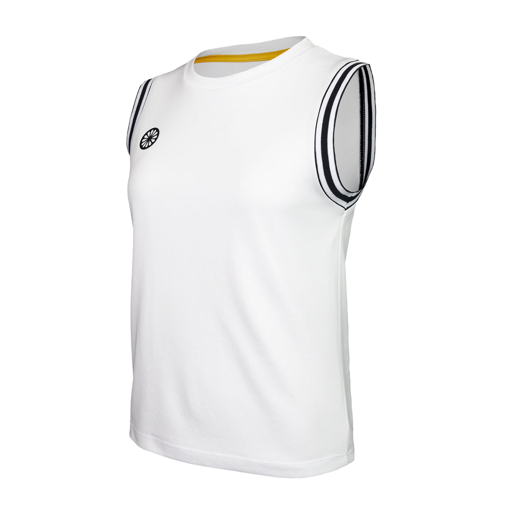 Women sleeveless pique top